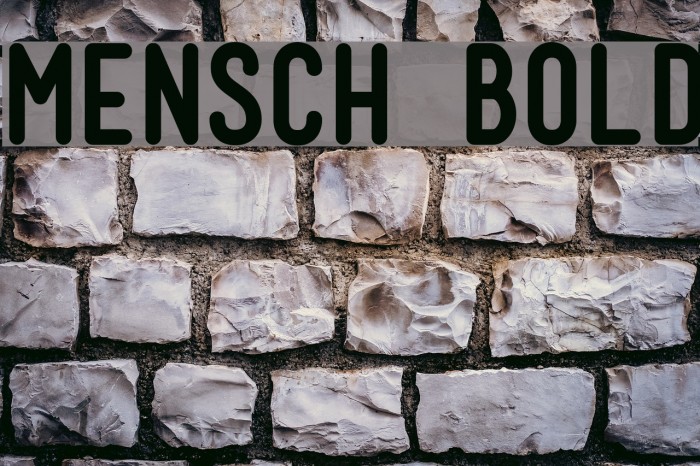 Mensch Bold Font examples