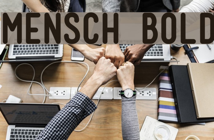 Mensch Bold Font examples