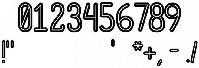 Mensch Mensch Bold Inline Font OTHER CHARS