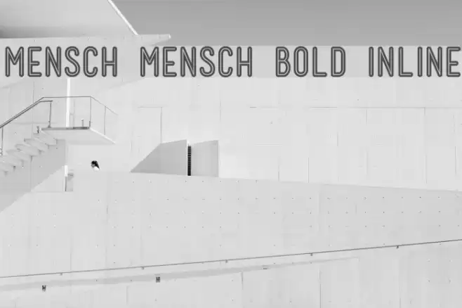 Mensch Mensch Bold Inline Font examples
