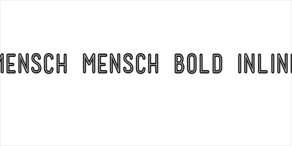 Mensch Mensch Bold Inline Logo