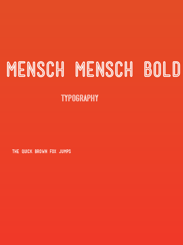 Mensch Mensch Bold Inline Poster