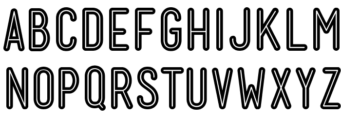 Mensch Mensch Bold Inline Font LOWERCASE
