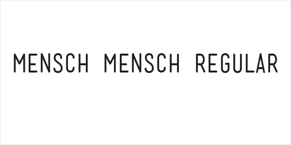 Mensch Mensch Regular Logo