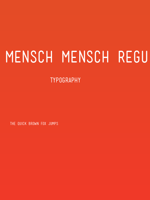 Mensch Mensch Regular Poster