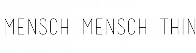 Mensch Mensch Thin  Free Fonts Download