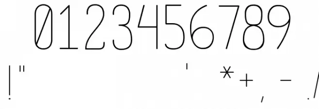 Mensch Mensch Thin Font OTHER CHARS