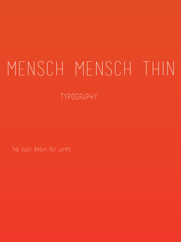 Mensch Mensch Thin Poster