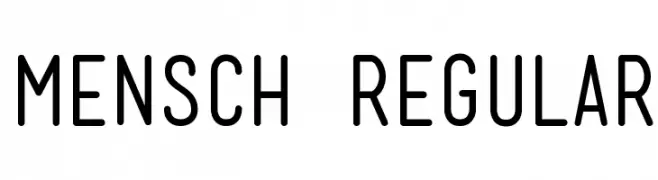 Mensch Regular  Скачать бесплатные шрифты
