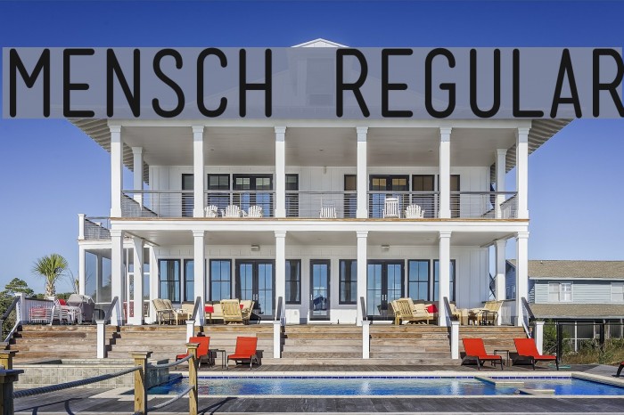 Mensch Regular Font examples