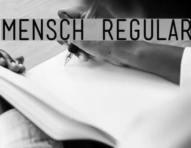 Mensch Regular Font examples