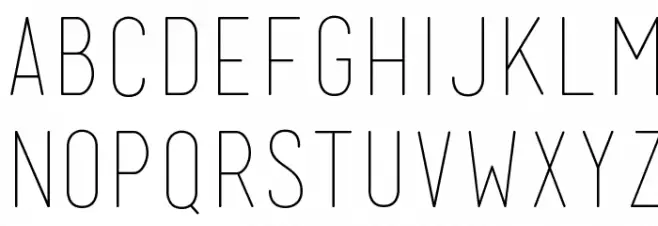 Mensch Thin Font UPPERCASE