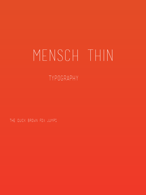Mensch Thin Poster