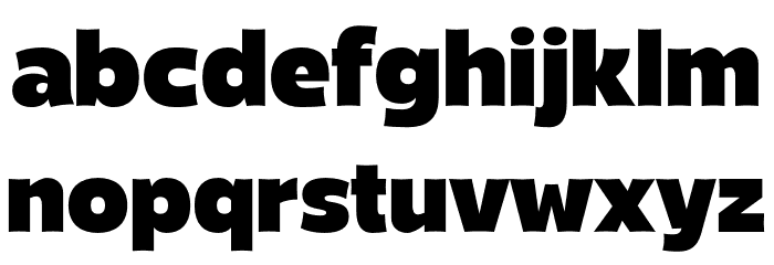 MenschTrial-Black Font LOWERCASE
