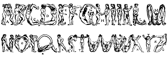 MenschenalphabetPeterFloetner1534 Font LOWERCASE