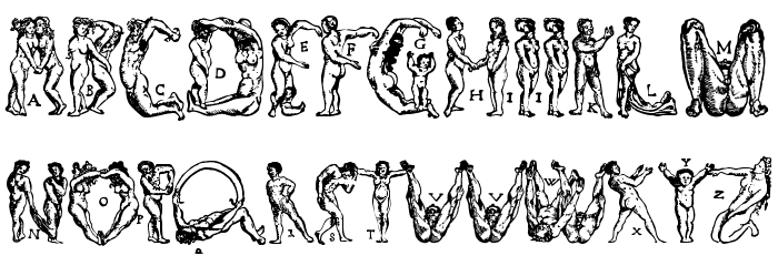 MenschenalphabetPeterFloetner1534 Font LOWERCASE