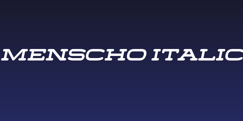 Menscho Italic Social Header