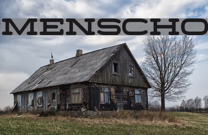 Menscho Font examples