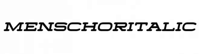 Menschor Italic  Fuentes Gratis Descargar