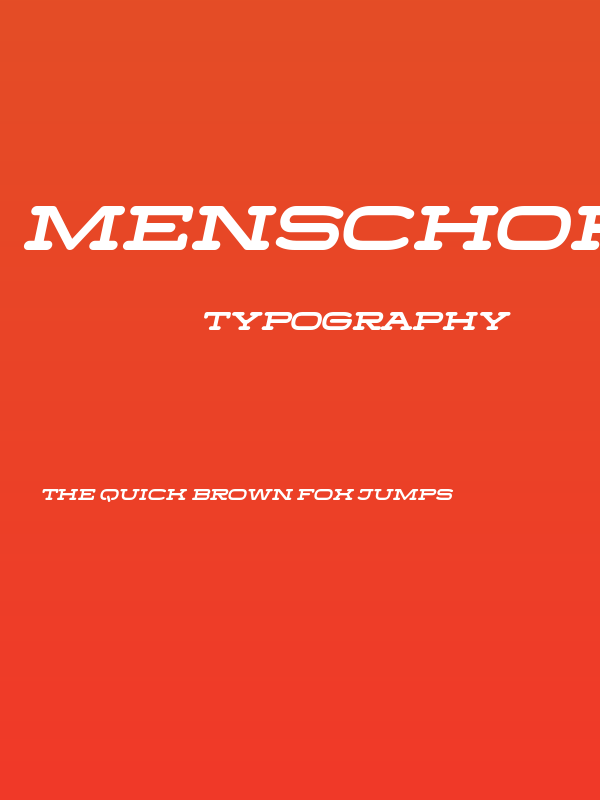 Menschor Italic Poster