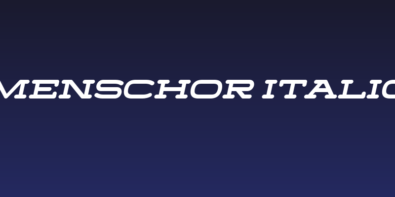 Menschor Italic Social Header