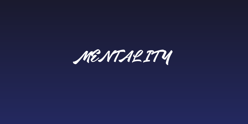 Mentality Social Header