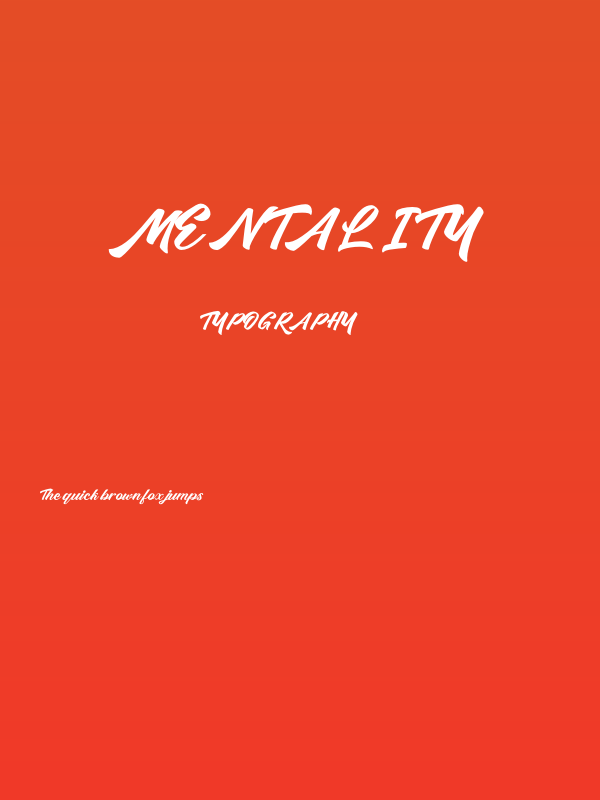 Mentality Poster