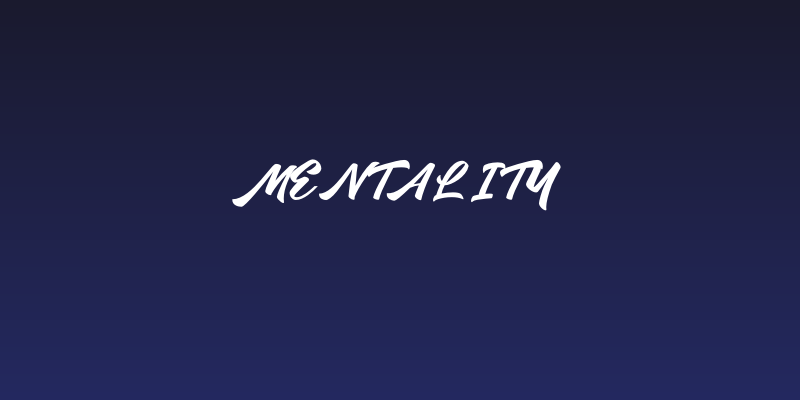 Mentality Social Header