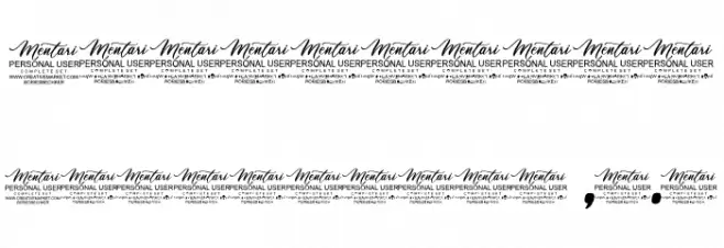 Mentari Demo Font OTHER CHARS