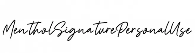 Menthol Signature Personal Use  Fuentes Gratis Descargar