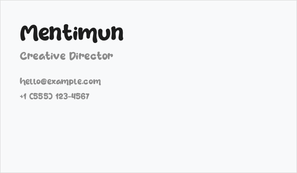 Mentimun Business Card