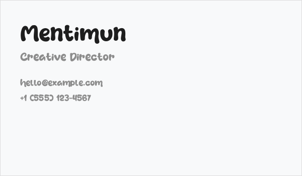 Mentimun Business Card