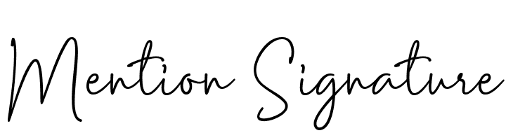 Mention Signature  Frei Schriftart Herunterladen