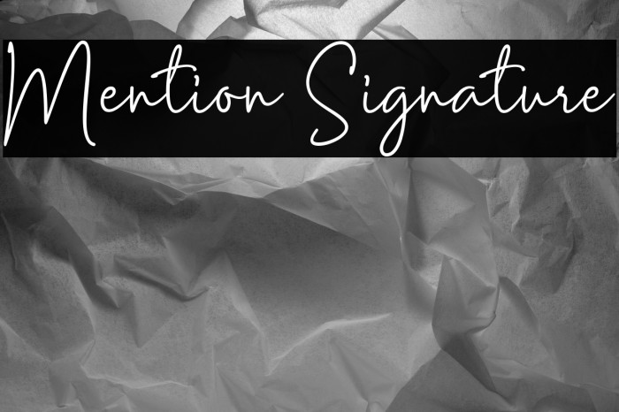 Mention Signature Example 1