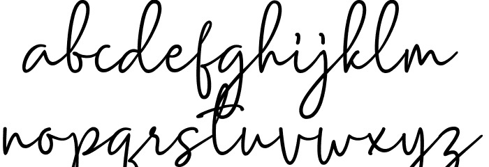 Mention Signature Font LOWERCASE
