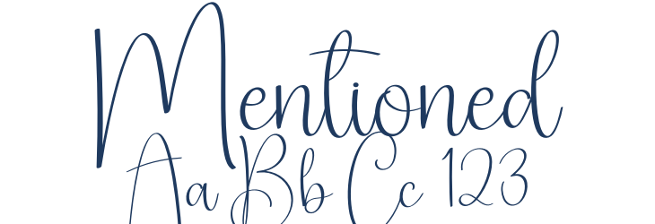 Mentioned Font Preview
