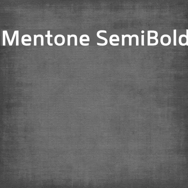 Mentone SemiBold Example 1