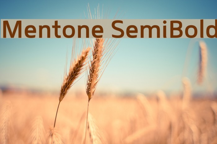 Mentone SemiBold Font examples