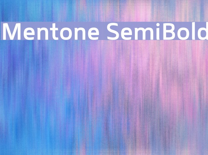 Mentone SemiBold Font examples