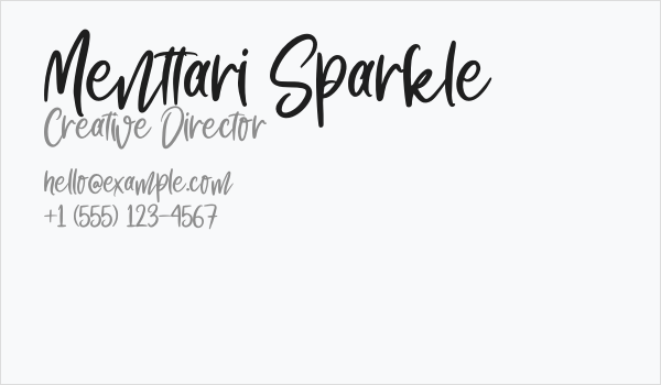 Menttari Sparkle Business Card
