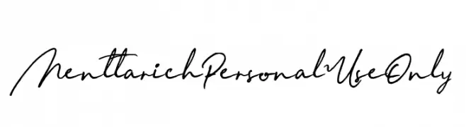 Menttarich Personal Use Only  Free Fonts Download