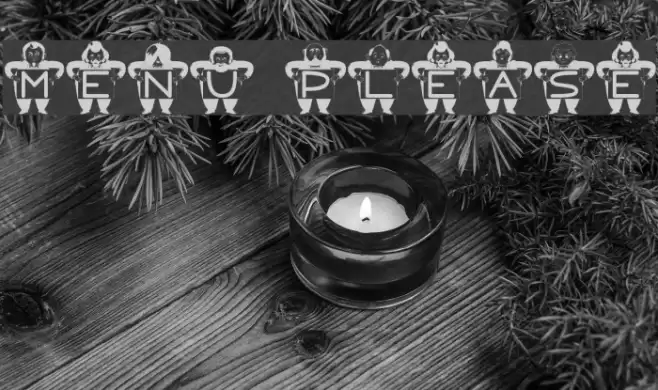 Menu Please Font examples