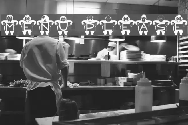 Menu Please Font examples