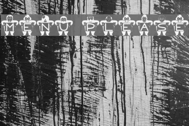 Menu Please Font examples