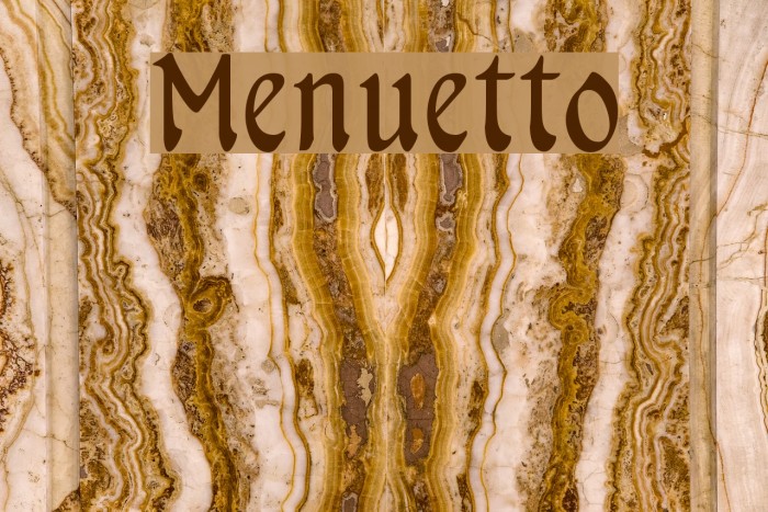 Menuetto フォント examples