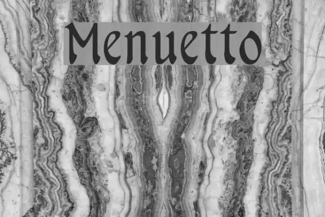 Menuetto フォント examples