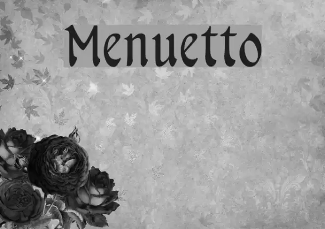 Menuetto フォント examples
