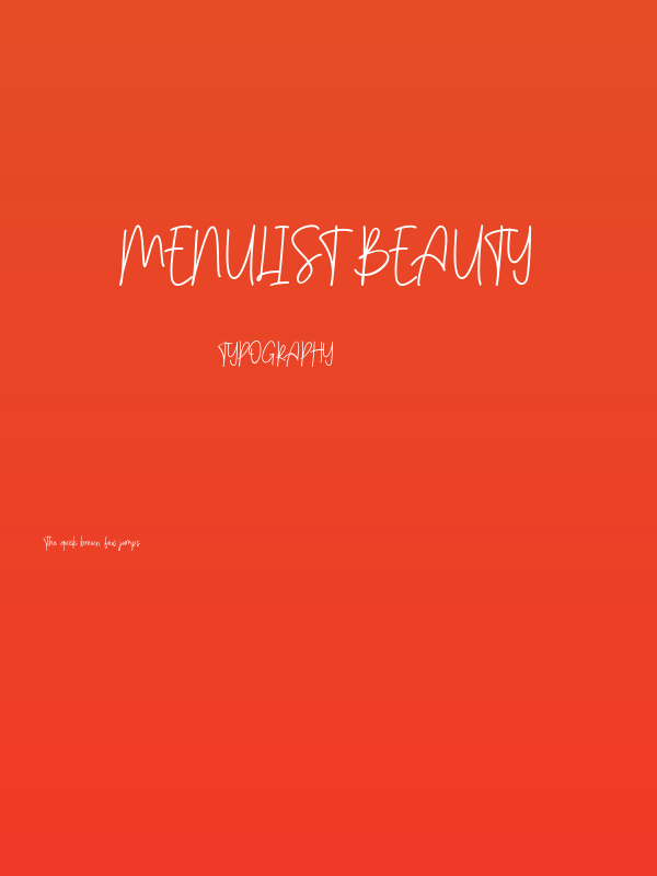 Menulist Beauty Poster