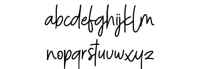 Menulist Beauty Font LOWERCASE