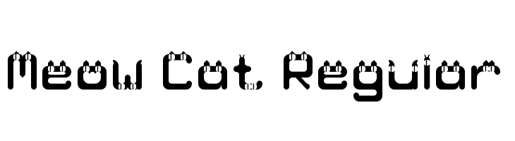Meow Cat Regular  font caratteri gratis